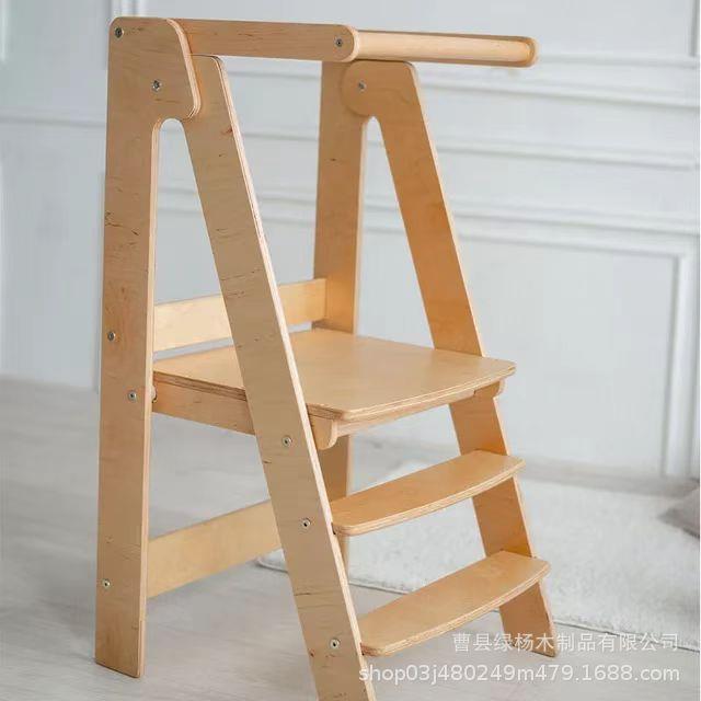 宝宝实木梯椅家用折叠两用梯凳室内脚踏增高凳子儿童洗手台阶凳