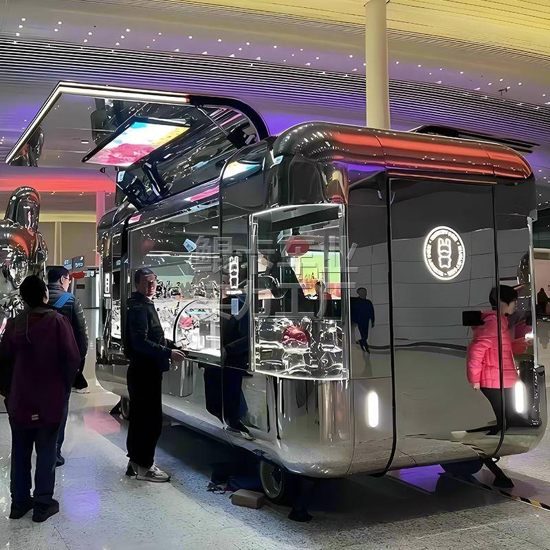 不锈钢售卖车餐车户外景区商业街奶茶冷饮车移动夜市多功能小吃车