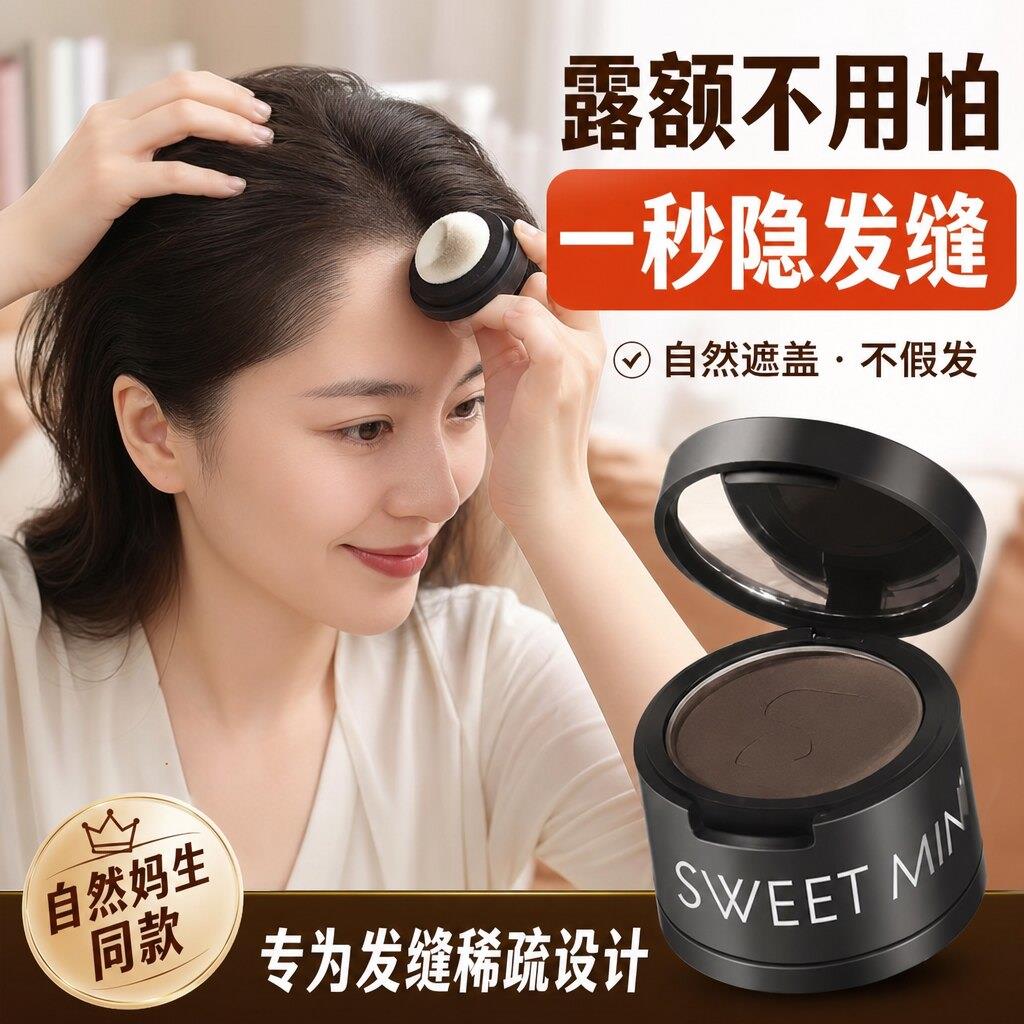 正品补遮发际线粉防持久汗水填充器女神头发缝填充自然不易脱妆伤