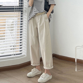 外穿八分打底夏季 装 薄款 子九分裤 宽松哈伦萝卜老爹裤 小个子孕妇裤