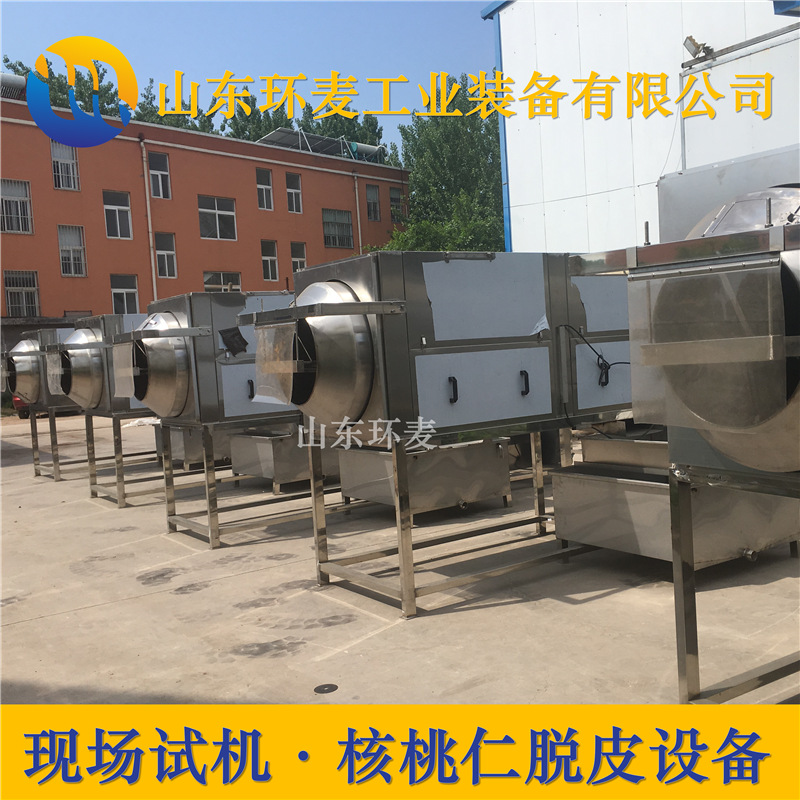 供应核桃仁去皮机 坚果核桃仁脱皮设备 环麦厂家可试机