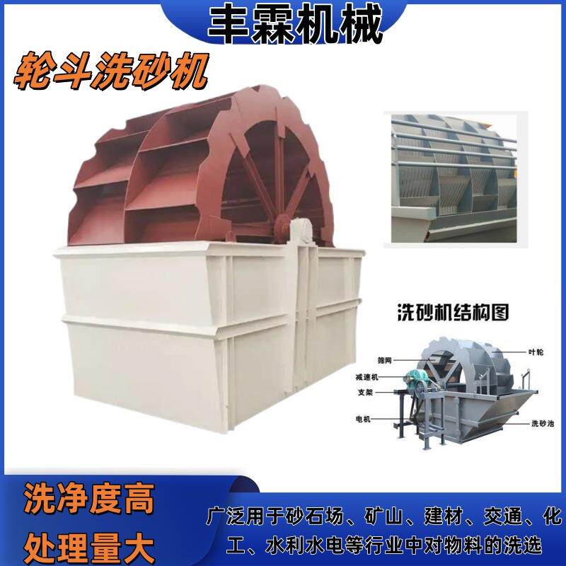 螺旋风火轮筛洗一体机轮斗洗砂机全自动山河沙水洗沙设备全套