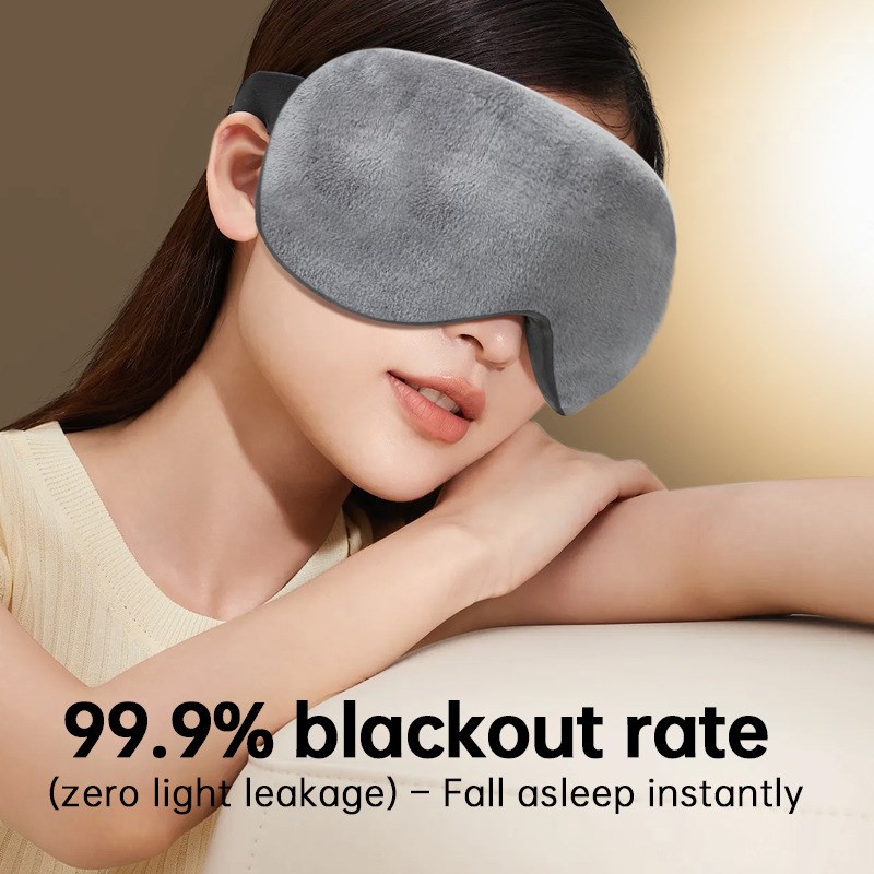 智能温控可拆卸发热眼罩 眼部按摩仪眼部睡眠遮光加热睡眠罩防光