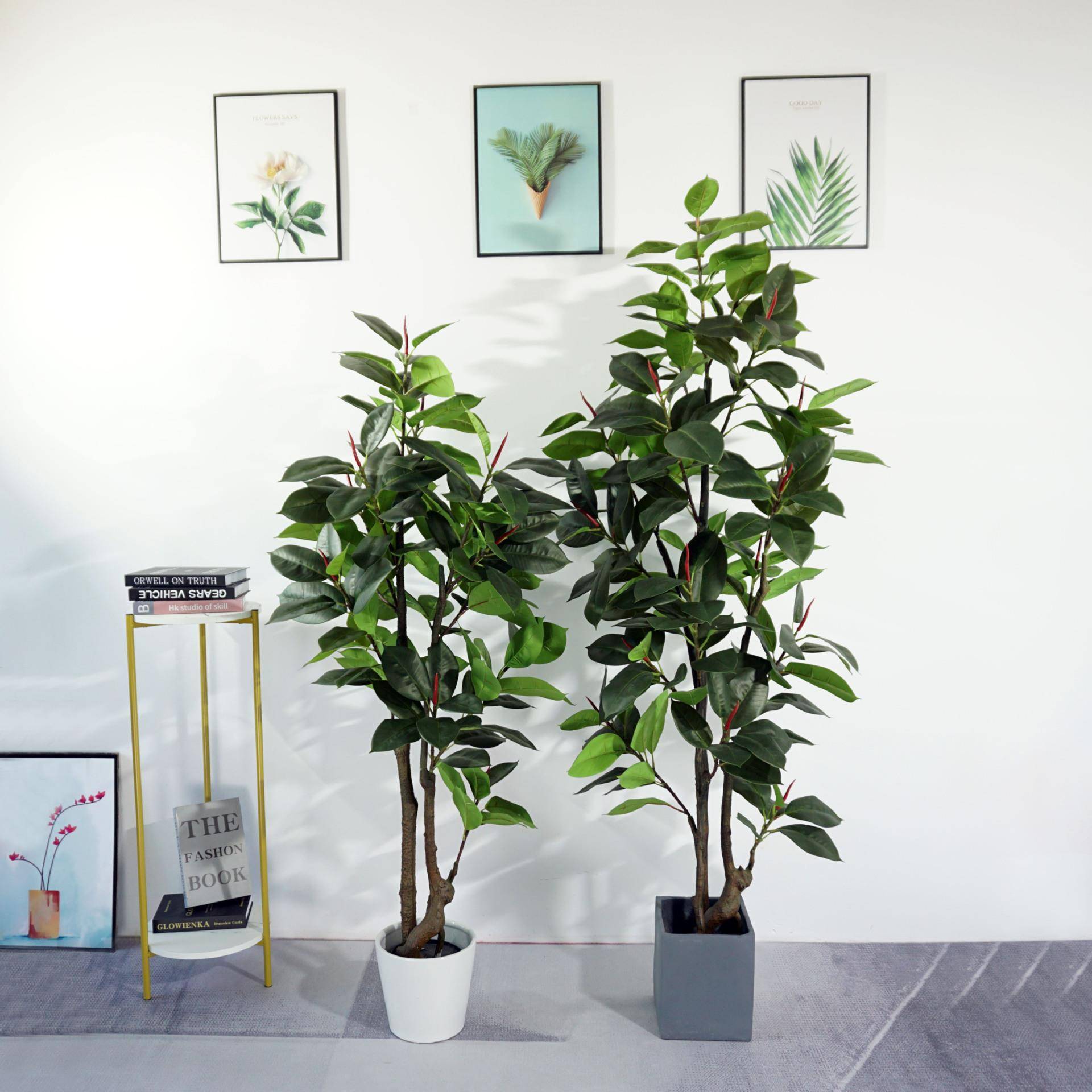 【折扣价】仿真绿植盆栽橡皮榕假植物橡树印度榕摆件居家室内客厅