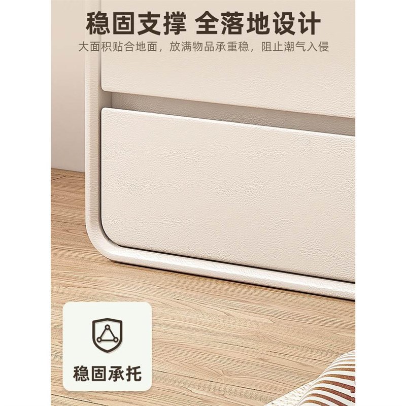 床头柜简约现代卧室小型实木储物柜子网红小茶几可爱奶油风床边柜
