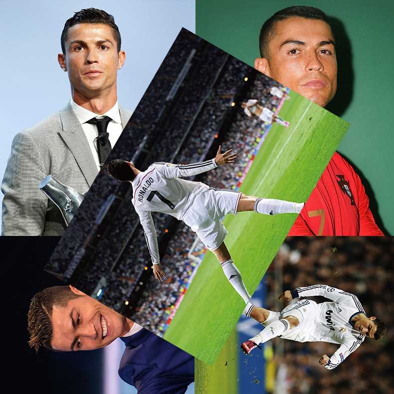 C罗海报 高清铜版纸 1套8张 足球明星周边曼联罗纳尔多签名墙贴纸