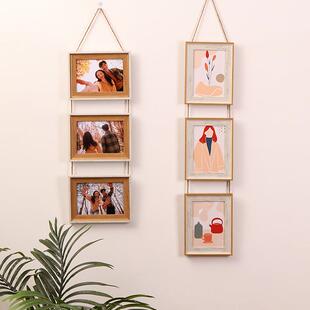 【折扣价】天台悦先简约现代相框+挂墙照片567寸复古免打孔钉二连