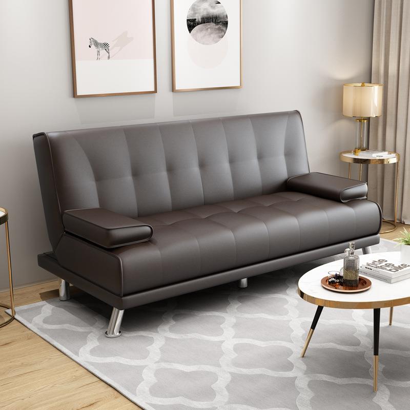 办公室沙发床可睡觉折叠简约现代午休息商务洽谈会客接待皮艺沙发