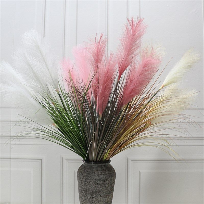 仿真芦苇草网红高端花束干花家居室内客厅装饰摆件落地绿植摆件,家居饰品,仿真花/假花,淘宝优惠券,粉丝福利购,淘宝优惠卷