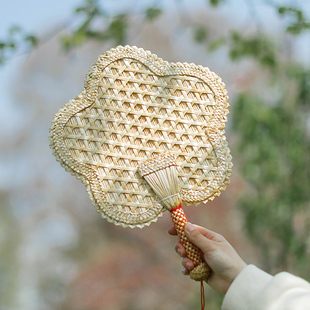 中式 日式 小扇子夏天团扇蒲扇儿童国风葵扇子老式 古风扇子夏季