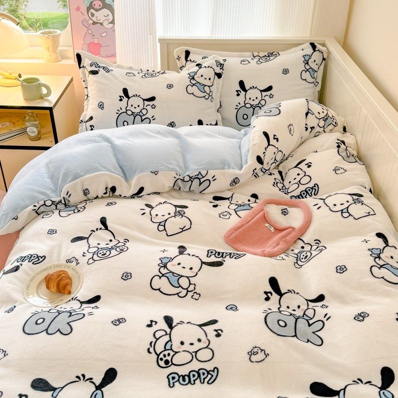 帕恰狗加厚珊瑚床上秋冬季法兰绒床单,床上用品,床品套件/四件套/多件套,淘宝优惠券,粉丝福利购,淘宝优惠卷