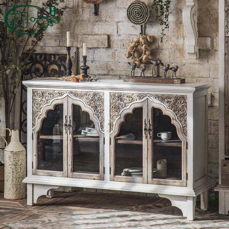 【折扣价】复古做旧玻璃橱柜婚庆装饰餐边柜木质柜子置物柜家用客,鲜花速递/花卉仿真/绿植园艺,其它园艺用品,淘宝优惠券,粉丝福利购,淘宝优惠卷