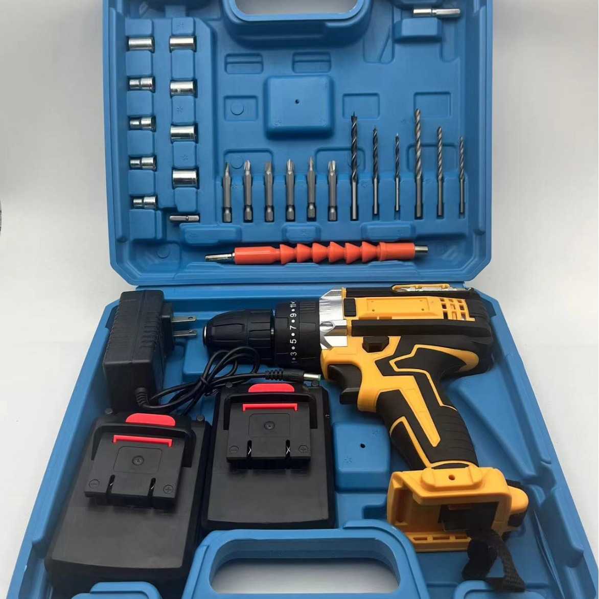 大功率手电钻功能手钻充工具锂电电转多功能冲击手枪钻电动螺丝刀