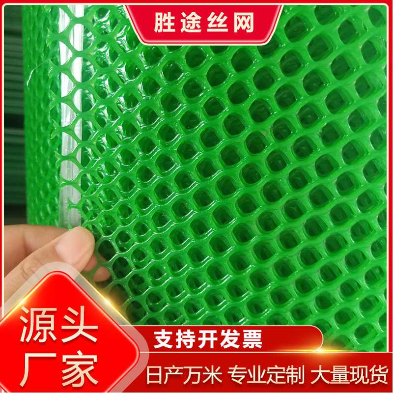 绿色塑料平网塑料网片养鸭养鹅养鸡围栏网养殖网塑料胶网