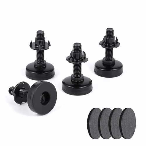 4pcs可调节家具高度调平脚T型螺母套件3/8”-16螺纹支撑1320磅