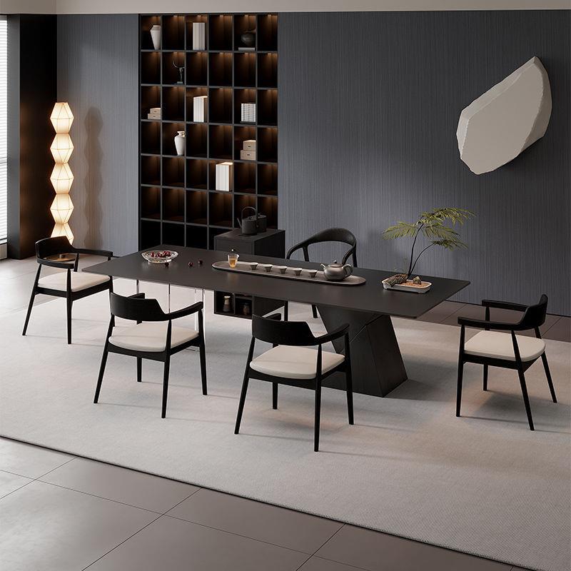 【折扣价】现代简约意式岩板实木茶桌椅组合泡茶台家用客厅办公室