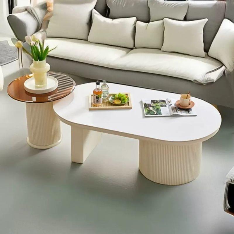 【折扣价】岩板现代奶油茶几家用组合2025新款小户型客厅茶桌简约