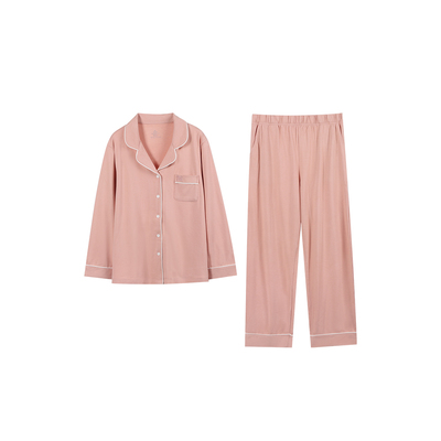 【2-3】女士云暖绒包边翻领家居套 ME60035