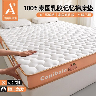 亚朵素翼乳胶记忆棉床垫软垫家用卧室租房专用榻榻米宿舍学生单人