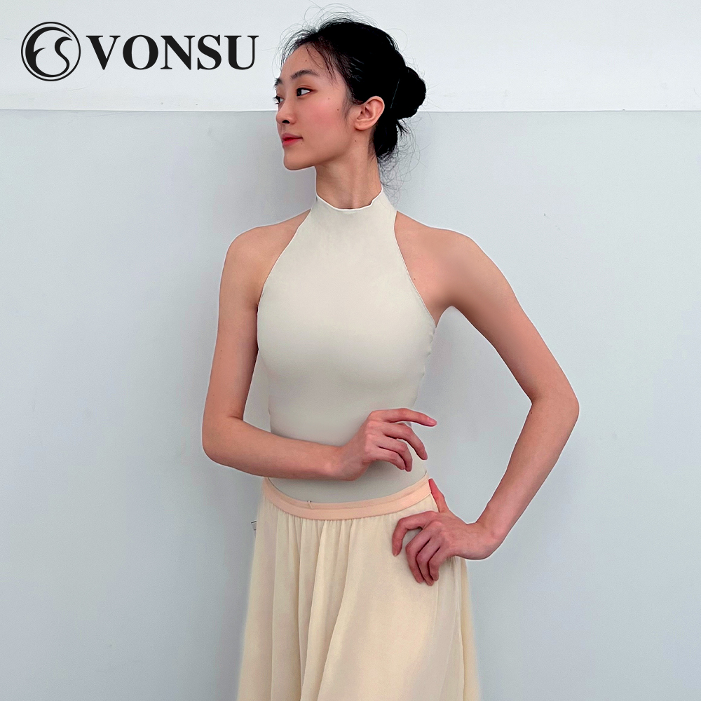 梵舒高端芭蕾练功服挂脖体操服