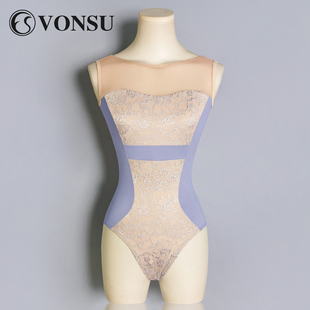 VONSU芭蕾舞练功服舞蹈体服艺考形体网纱刺绣芭蕾体服练功体操服