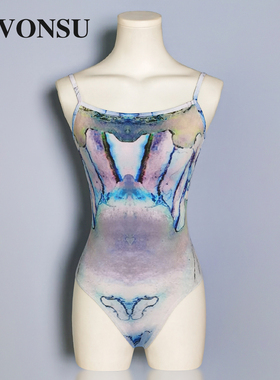 VONSU新款芭蕾舞练功服空中瑜伽服体操服舞蹈吊带芭蕾体服B62092