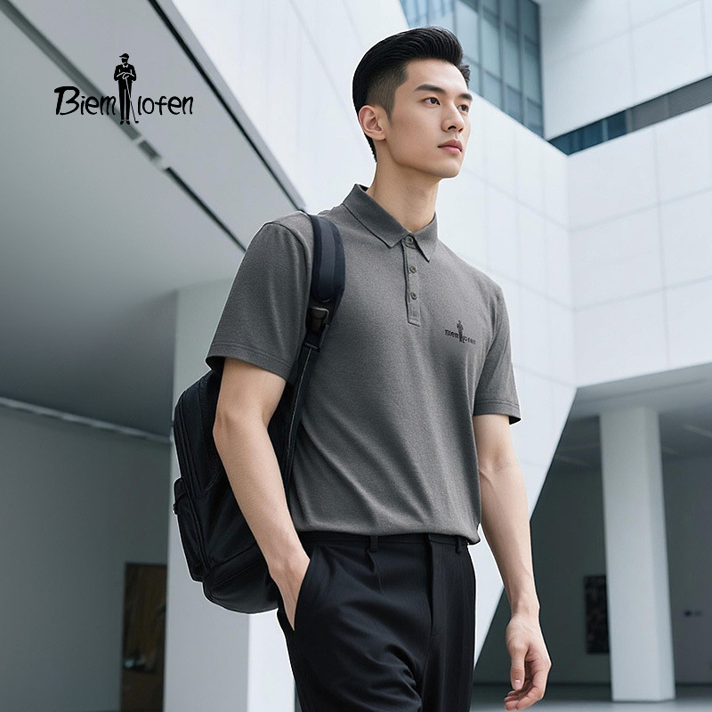 比音勒芬2025春夏男士短袖POLO