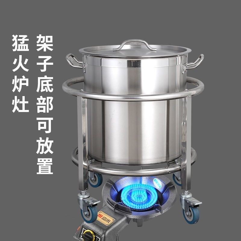 加厚不锈钢手推款汤桶架开水桶带保温桶支架食堂餐厅商用滑轮推车