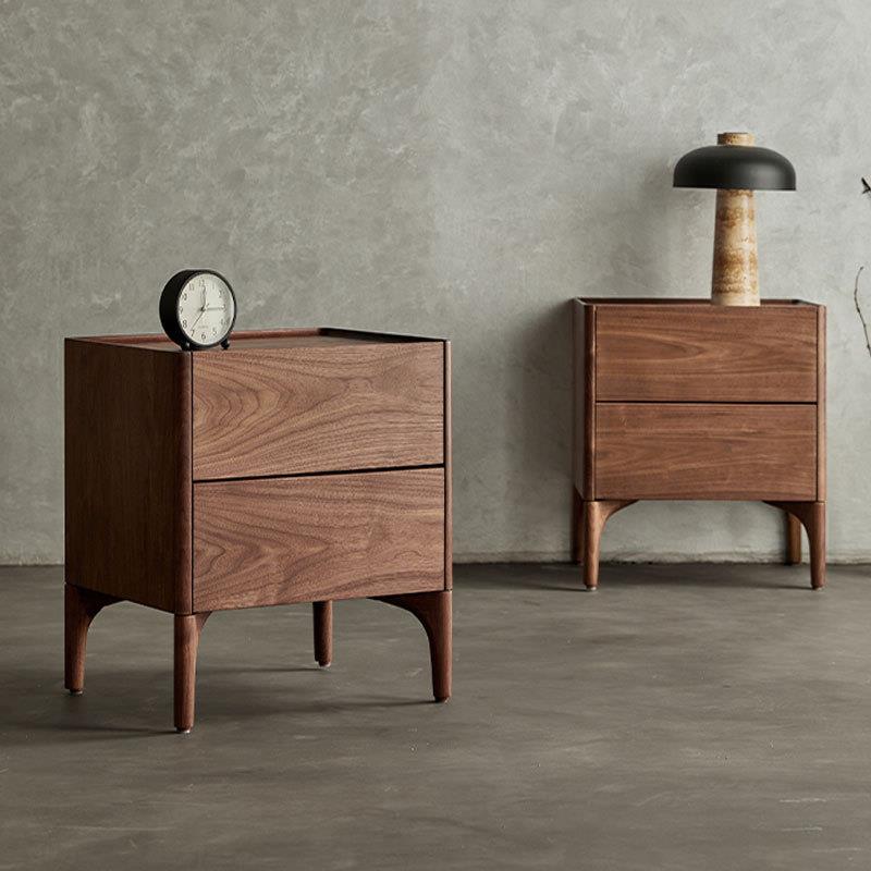 【折扣价】黑胡桃木床头柜全实木家用卧室带抽屉储藏柜简约现代小