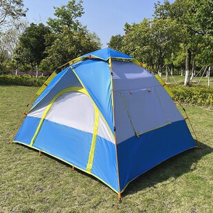 户外露营野炊帐篷便携袋公园游玩帐野外防潮钓鱼帐自动速开免搭建