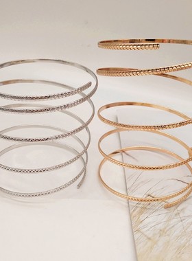 臂环多圈缠臂金钏大臂手镯复古夸张造型可调绕圈舞蹈个性配饰品女