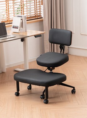 盘腿椅可调节跪椅带轮子正姿椅升降打坐瑜伽椅坐没坐相椅休闲椅子