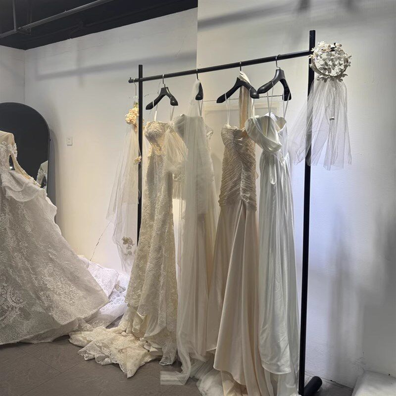 黑色落地婚纱展示架礼服挂衣架中服装展示架