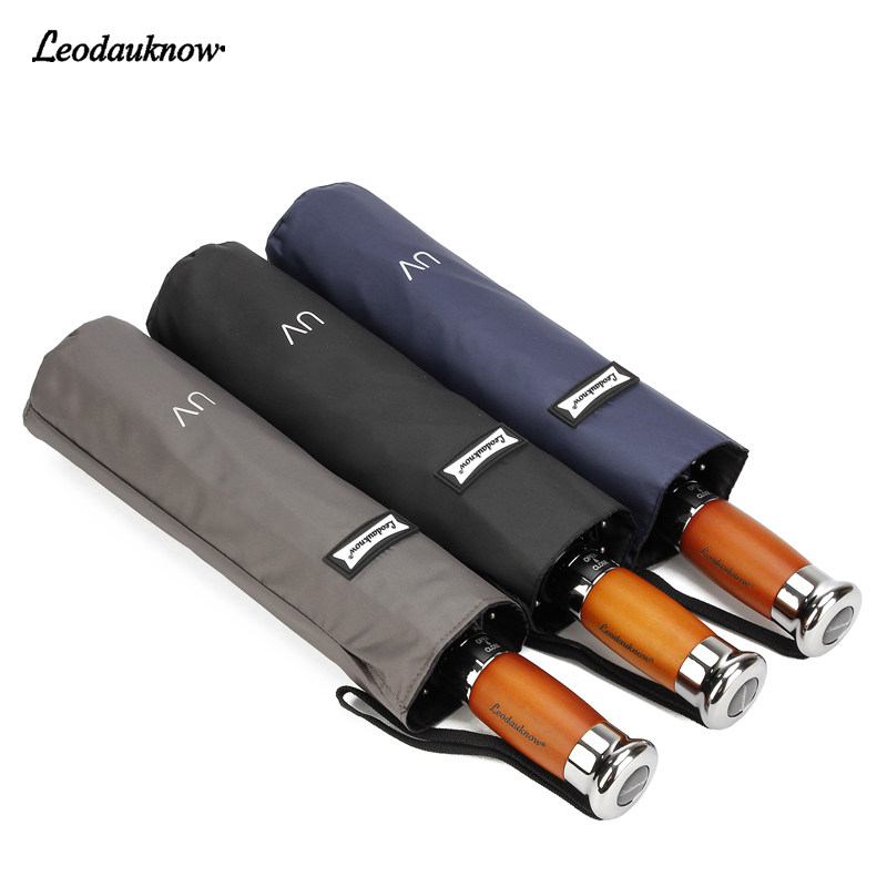 帅气十骨遮阳太阳伞超大抗风三折叠全自动防晒防紫外线男女晴雨伞