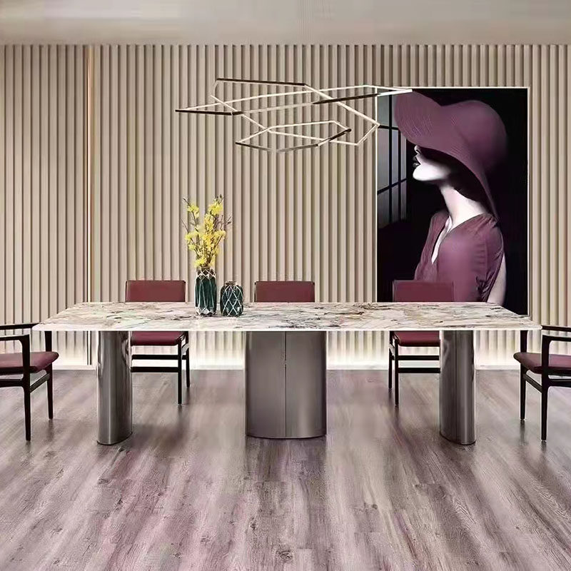 不锈钢餐桌脚书桌脚方桌子腿金属支架岩板家用岛台餐桌腿架子定制