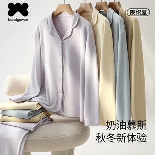 阪织屋睡衣女款秋冬季2025新款长袖可爱宽松休闲家居服可外穿套装