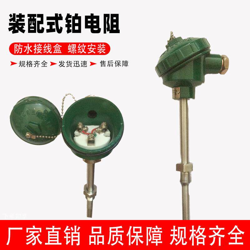 WZP-221装配式铂电阻PT100分度号双支温度传感器温度探头