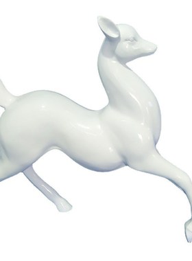 抽象光滑梅花鹿户外玻璃钢摆件雕塑花园林别墅景观装饰品商场客厅