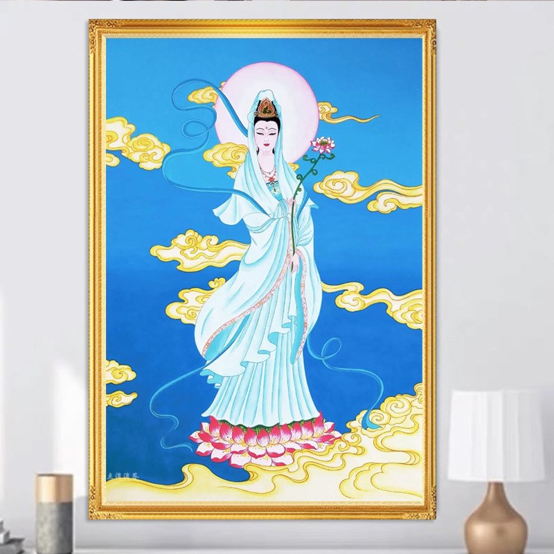 金刚萨埵菩萨5D钻石画佛堂客厅新款唐卡藏族佛像点钻十字绣砖石绣