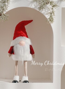 圣诞节礼物圣诞老人摆件装饰橱窗桌面吧台装饰布置csas