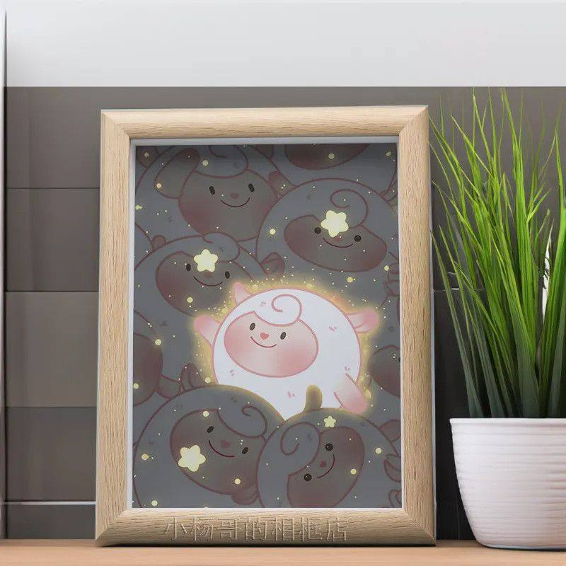 小羊dongdong可爱精致相框床头柜装饰礼物摆件卧室桌面布置趣味画,家居饰品,相框/画框,淘宝优惠券,粉丝福利购,淘宝优惠卷