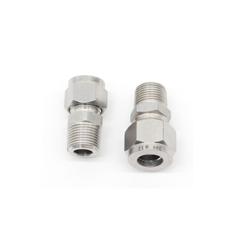 卡套直通不锈钢管直通管接头6-PT1/4/RC1/8转8PC10-ZG3/8卡箍油嘴