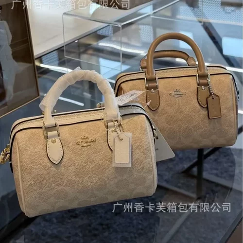 蔻家高品质Rowan迷你波士顿枕头包百搭经典老花单肩斜挎包手提包