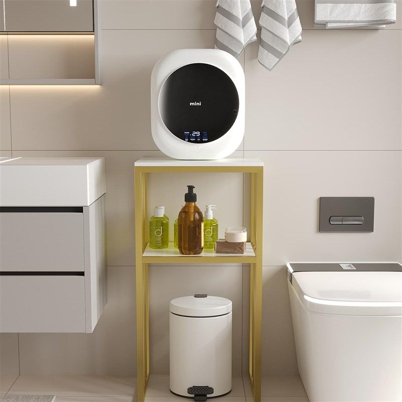 小型洗衣机置物架内衣裤多层卫生间垃圾桶上方置物架厕所夹缝架子