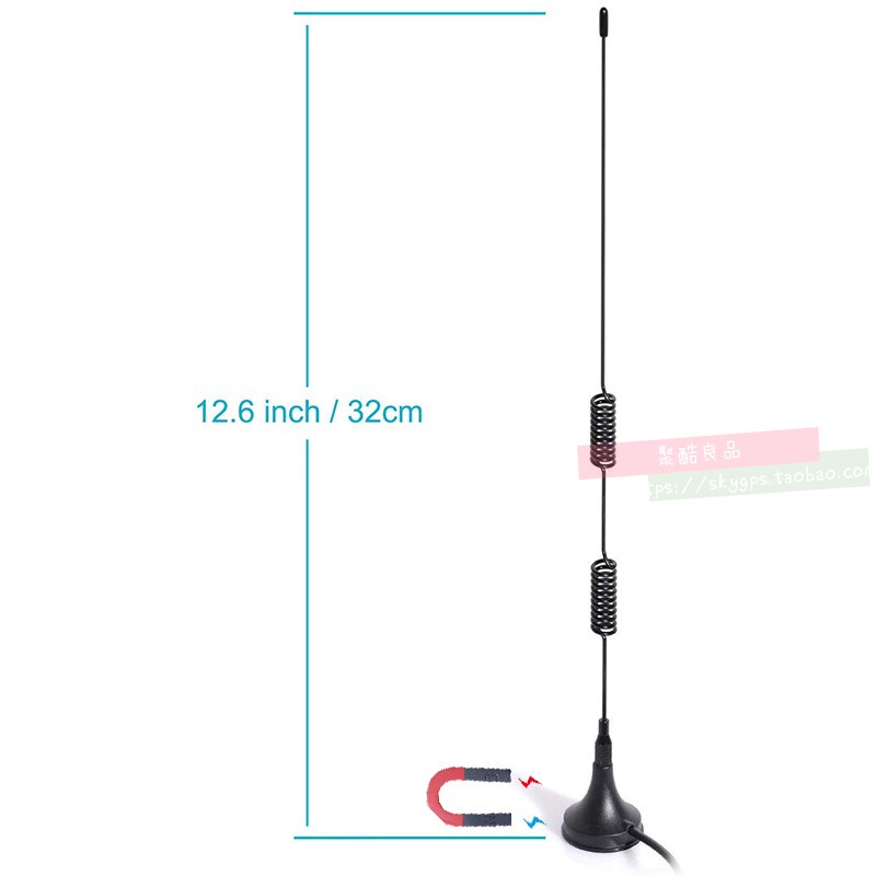 德生收音机增强信号接收FM组合调频电台天线功放外接放大信号75欧