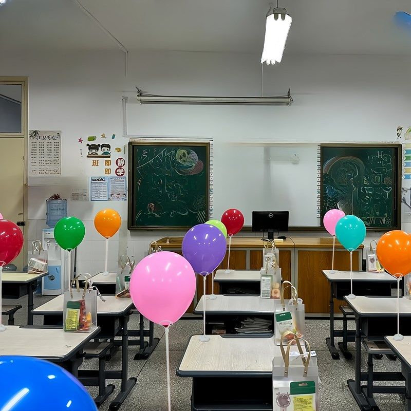 气球桌飘立柱杆单个学校幼儿园教室装饰布置氛围汽球雏菊开学季