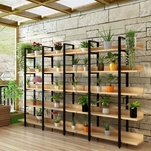 花店多层落地式 花盆展示架橱窗架室内花架铁艺客厅多肉绿萝