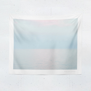 梦幻爱琴海ns少女心粉色挂布 风朦胧美卧室床头背景墙装饰布