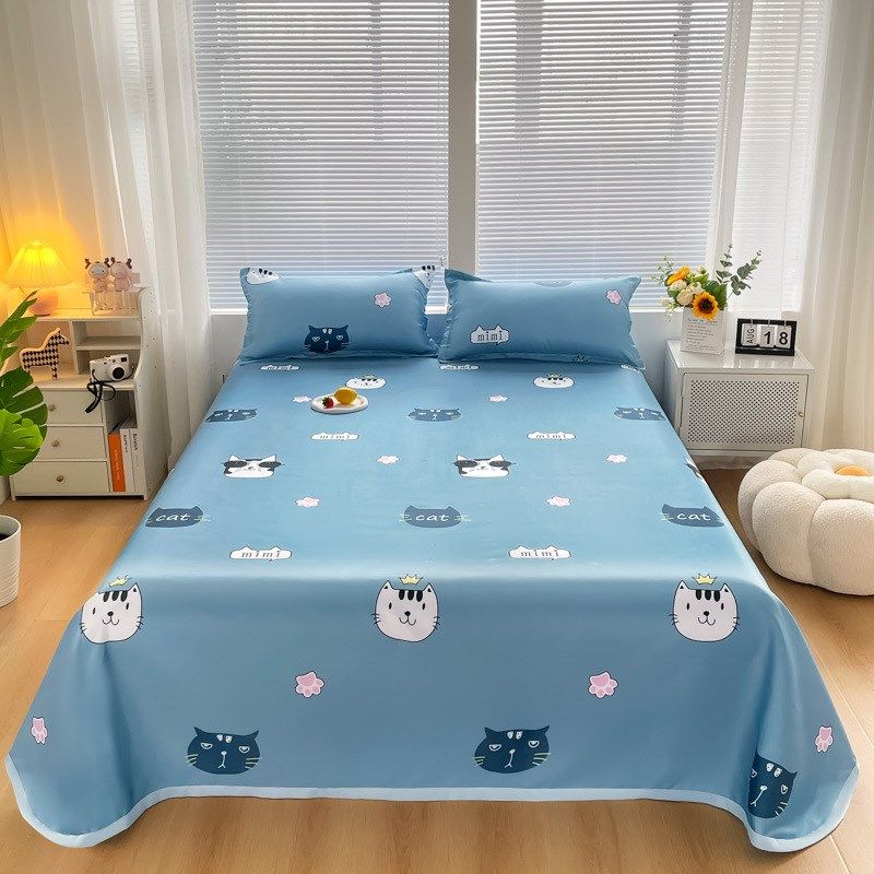 夏季冰丝凉席床单款折叠软席子可水洗可爱猫咪床上用品,床上用品,冰丝席,淘宝优惠券,粉丝福利购,淘宝优惠卷