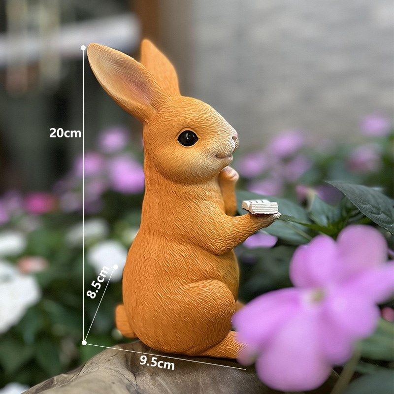 创意看书兔家居饰品花园盆景小饰品装饰庭院可爱兔子小摆件,家居饰品,桌面摆件,淘宝优惠券,粉丝福利购,淘宝优惠卷